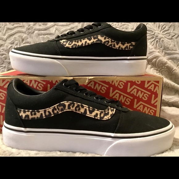 leopard print sole vans
